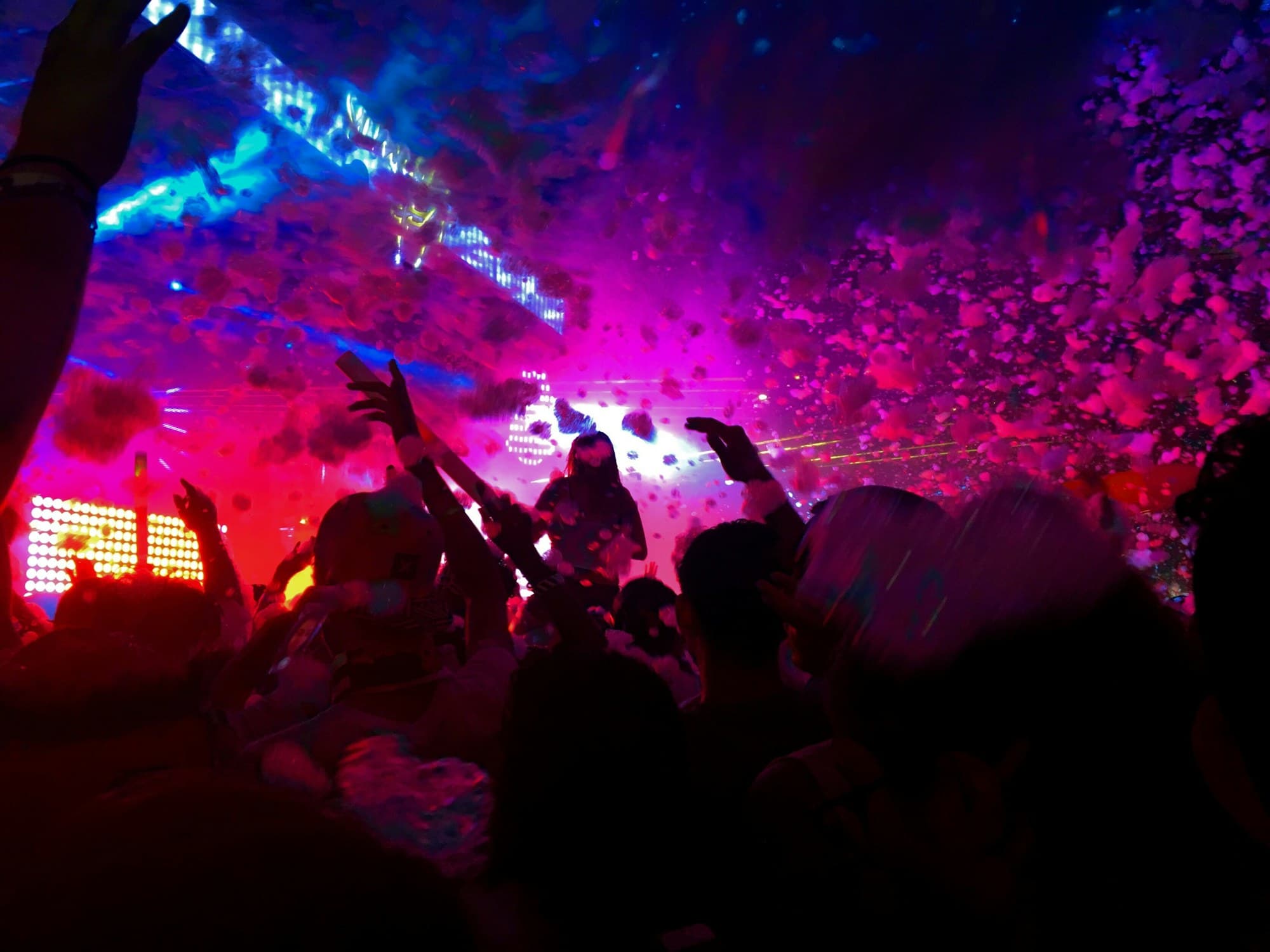 Students gather for a high-energy outdoor festival set